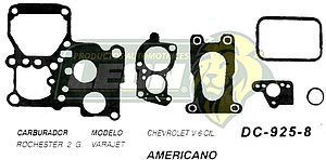 JUNTA CARBURADOR G.M. V6 ROCHESTER 2G U.S.A. (JGO.)