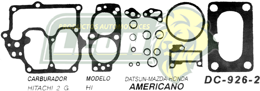 JUNTA CARBURADOR DATSUN, MAZDA, HONDA HITACHI 2G. U.S.A. (JGO.)