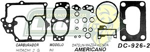 JUNTA CARBURADOR DATSUN, MAZDA, HONDA HITACHI 2G. U.S.A. (JGO.)