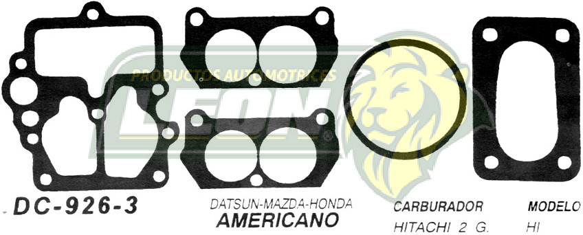 JUNTA CARBURADOR DATSUN, MAZDA, HONDA HITACHI 2G. U.S.A. (JGO.)