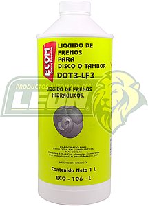LIQUIDO DE FRENOS DE DISCO, TAMBOR, ABS 1 Lt