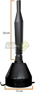 EMBUDO MULTIUSOS FLEXIBLE, ENROSCABLE C/COLADERA (VASTAGO DE 30 cm) (Ø: 15 cm)