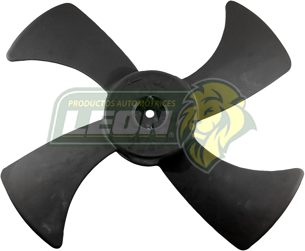 VENTILADOR PLASTICO NISSAN TSURU III 01-02 16V, SENTRA 96-00 16V HO754 4 ASPAS CENTRO DE METAL ØI: 0.7 cm, ØE: 29 cm